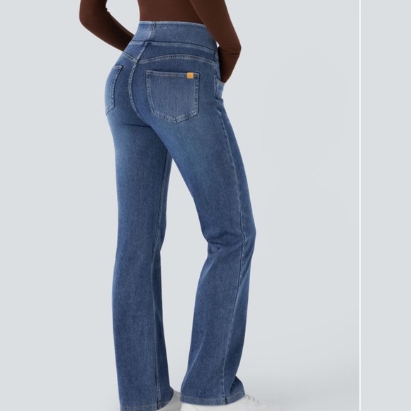 HALARA Women's High Rise Denim Jeans - Classic Blue - Picture 2 of 3